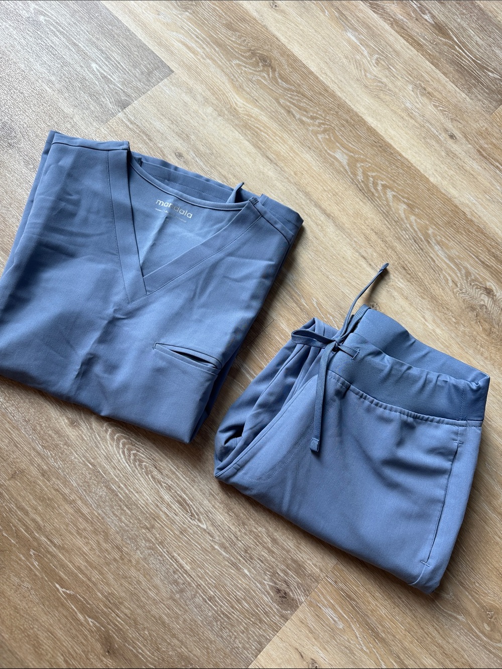 Women's Slate Blue Scrub Set